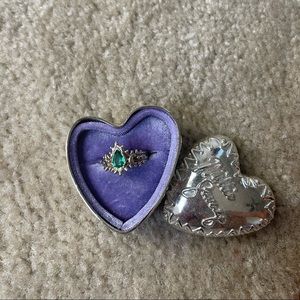 Millie savage white gold with emerald ring